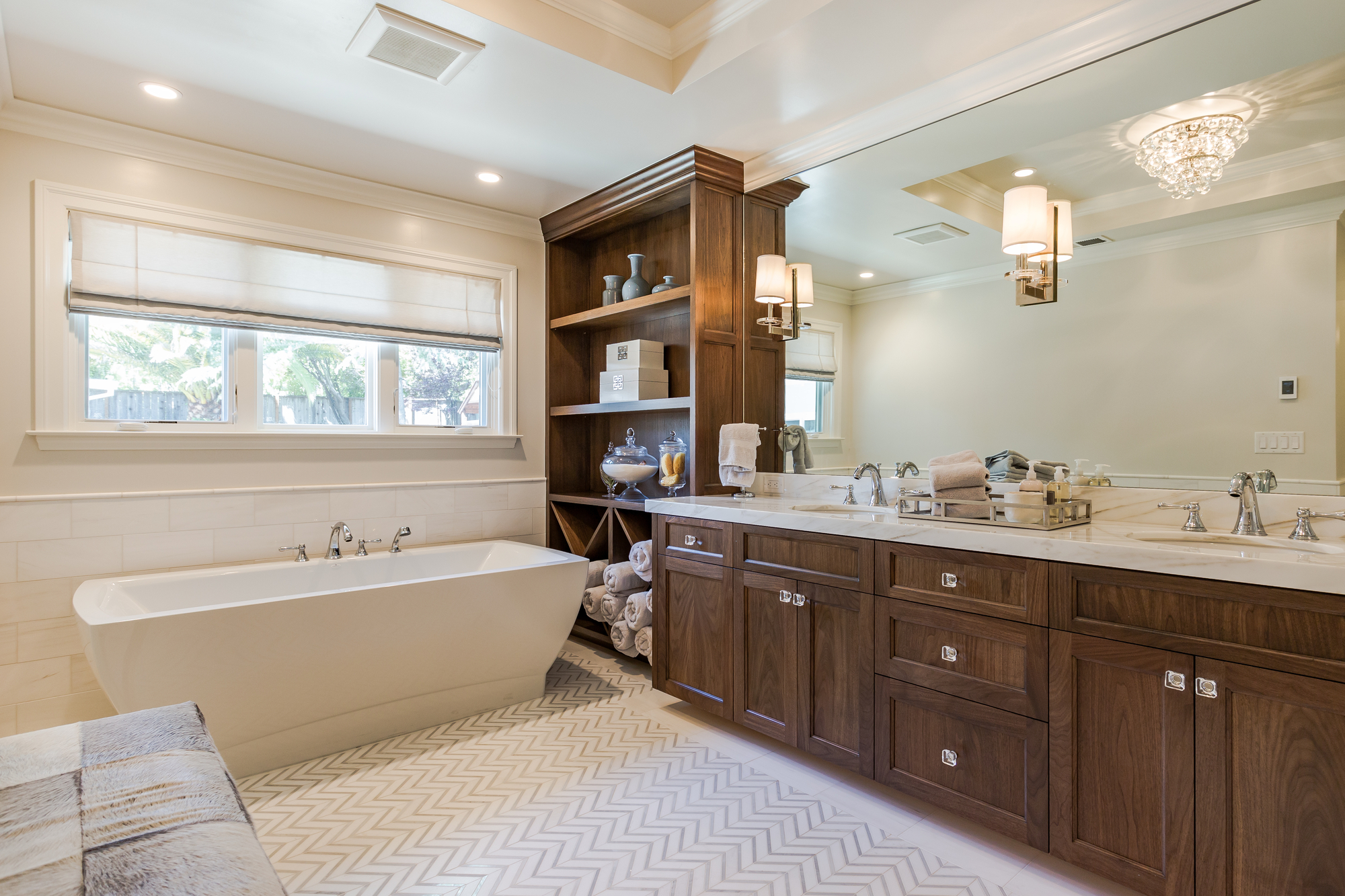 Bathroom With Custom Cabinets